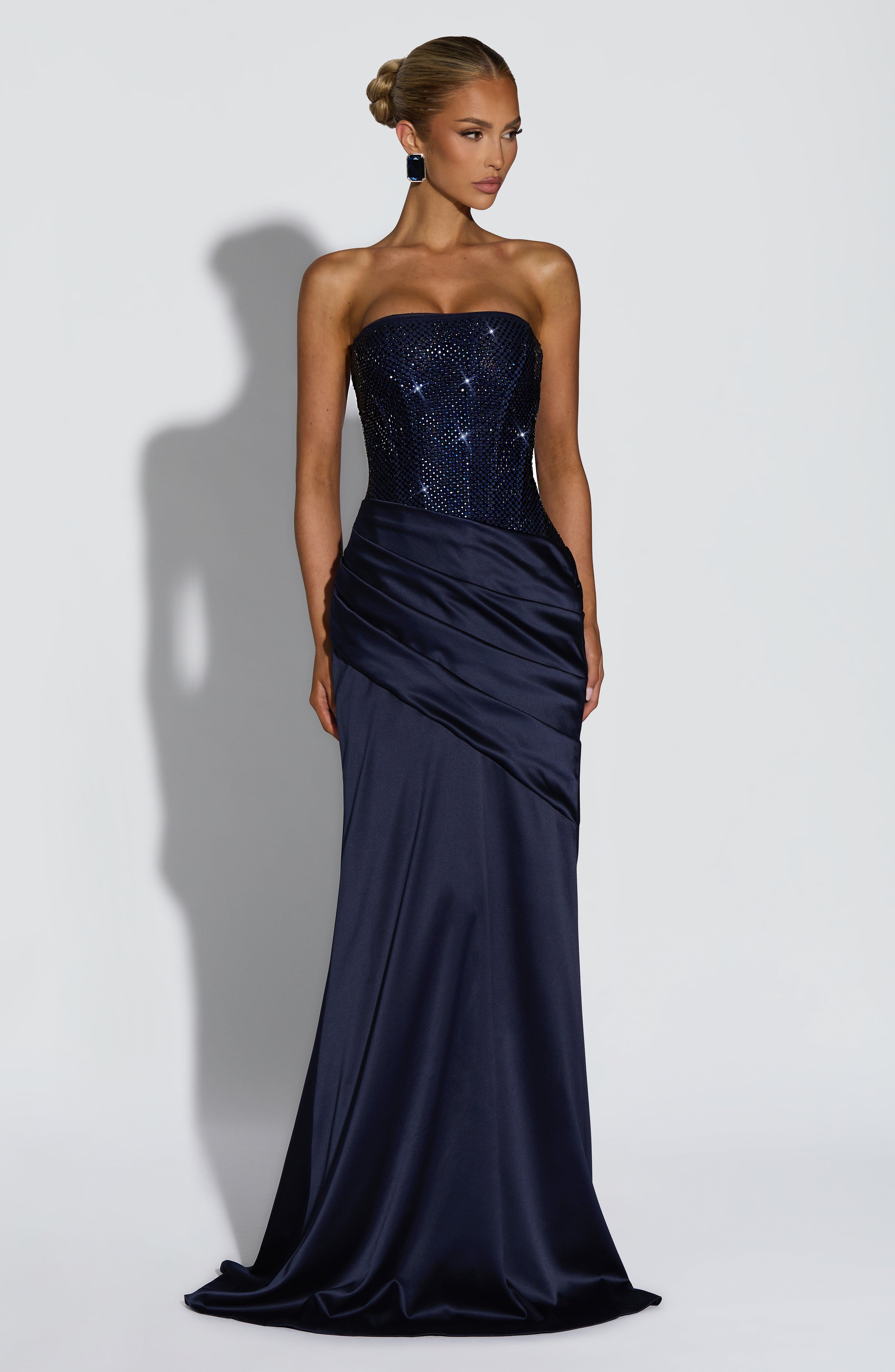 CELESTIA MAXI DRESS - NAVY