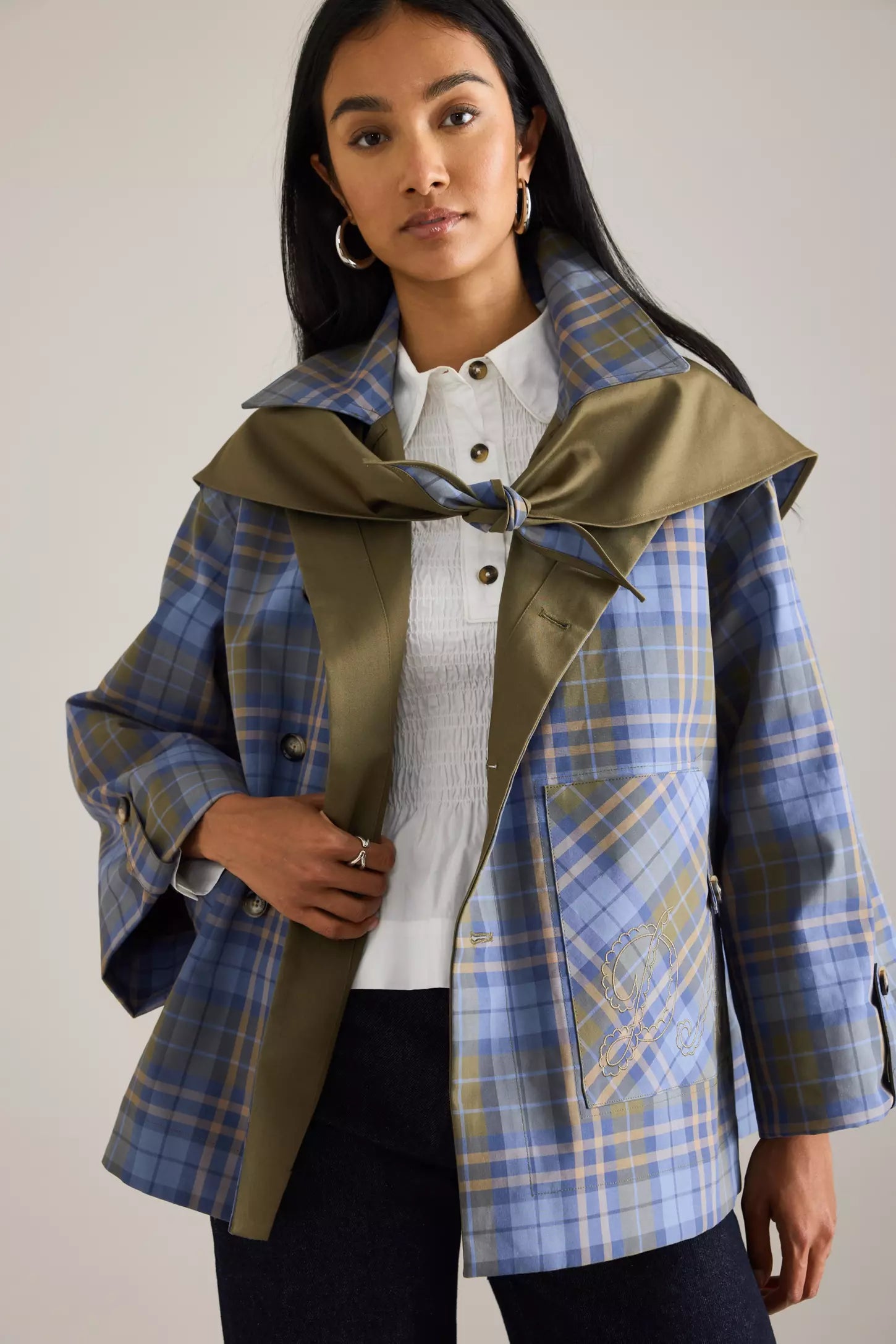 PLAID DOUBLE-SIDED COAT