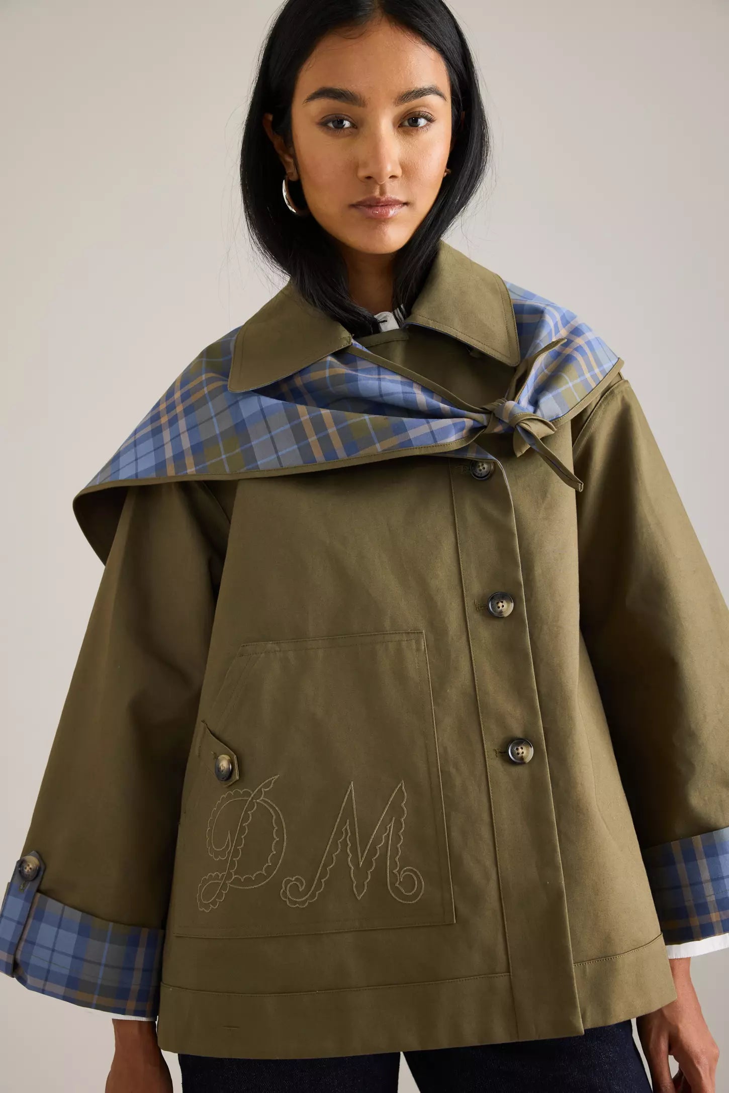 PLAID DOUBLE-SIDED COAT