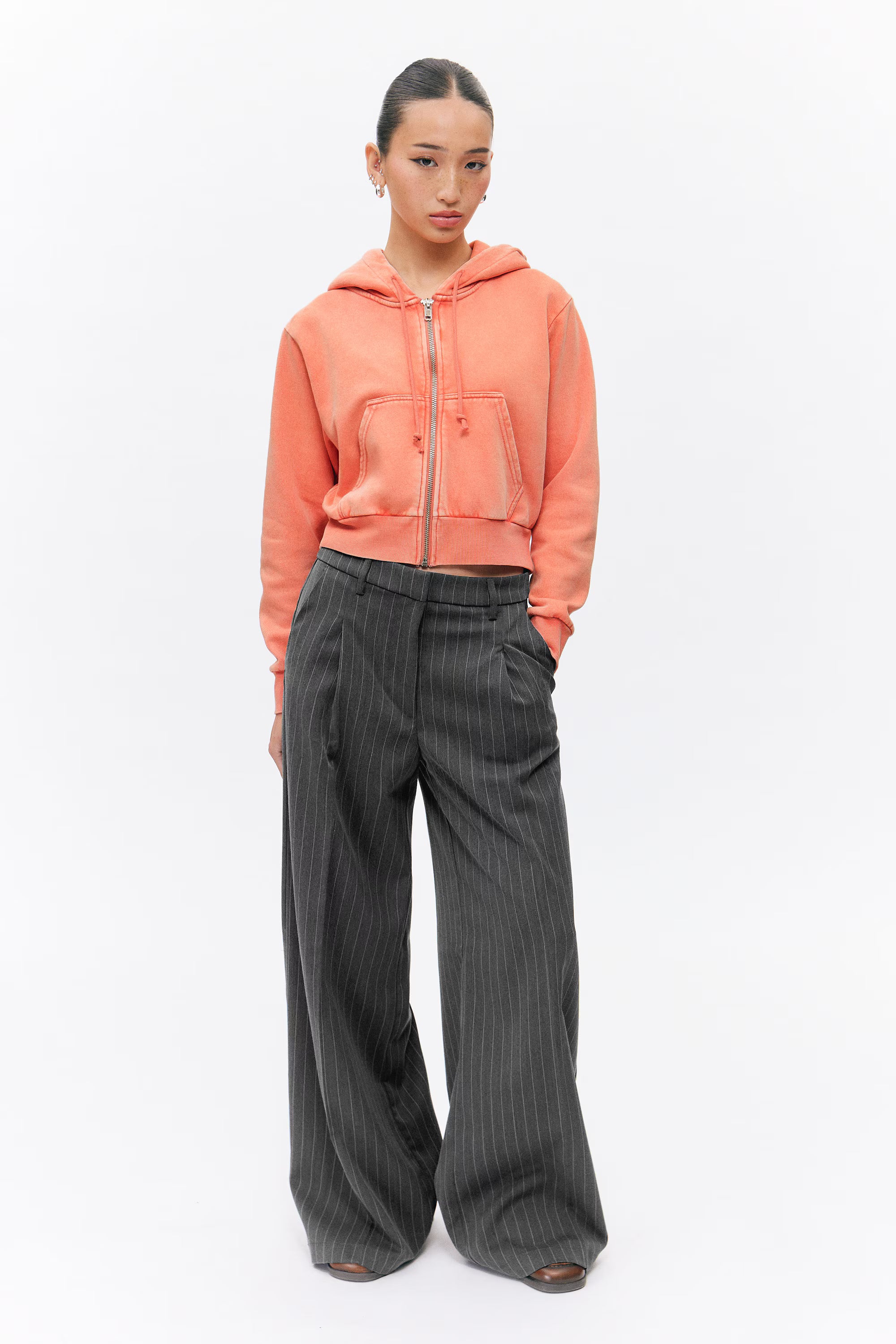 CREPE WIDE-LEG PANTS