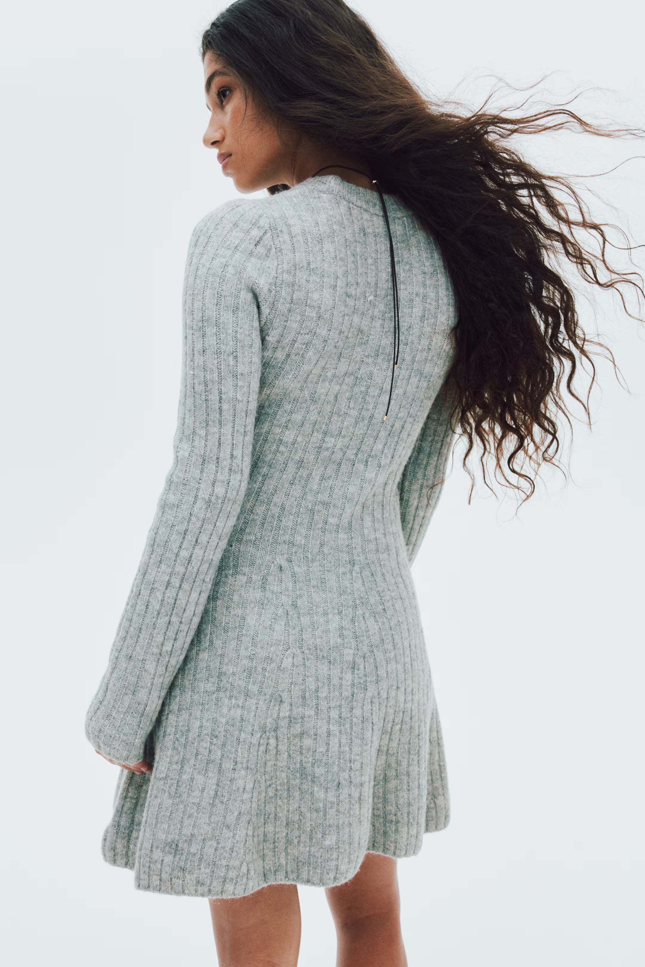 COZY RIBBED KNIT DRESS