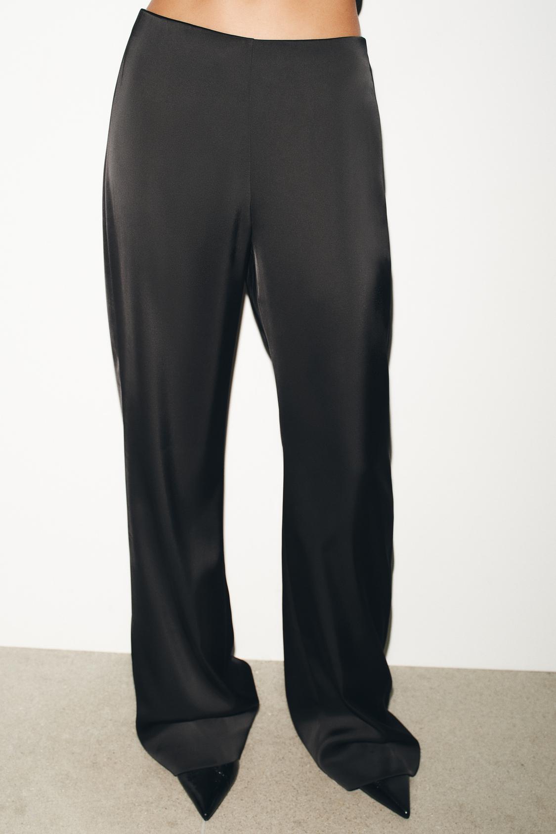 SATIN WIDE LEG PANTS