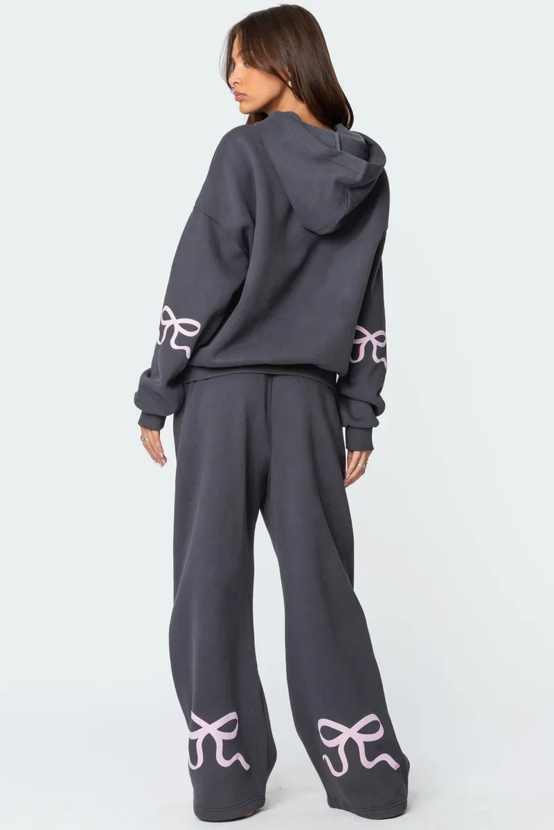 BOW DETAIL TRACKSUIT SET