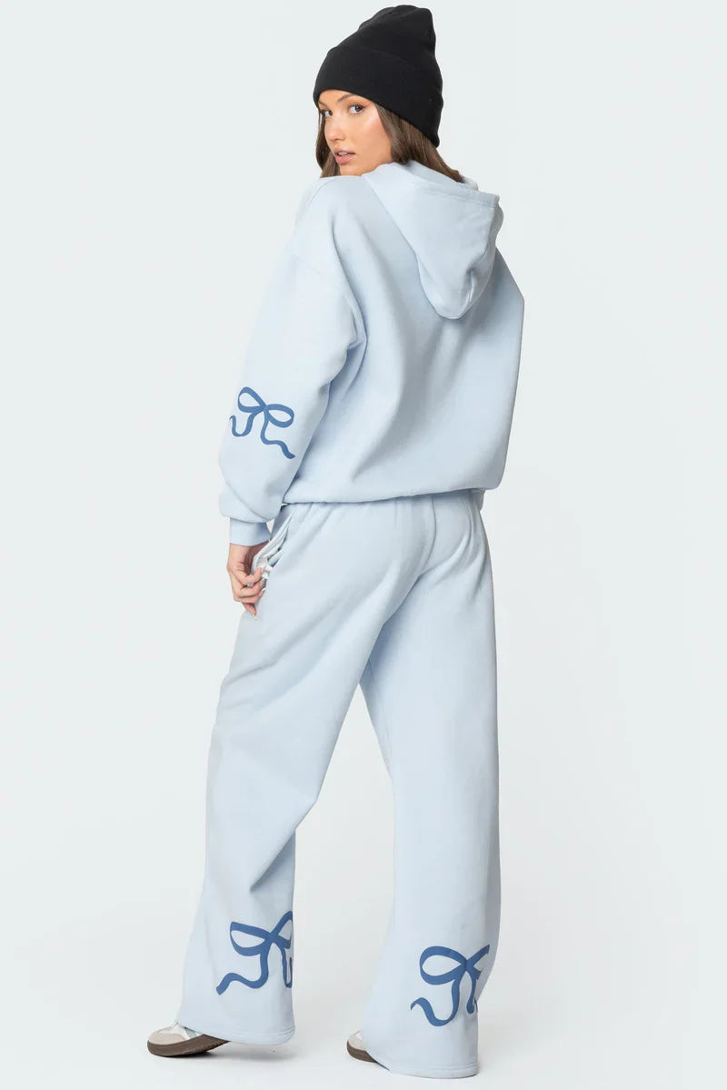 BOW DETAIL TRACKSUIT SET