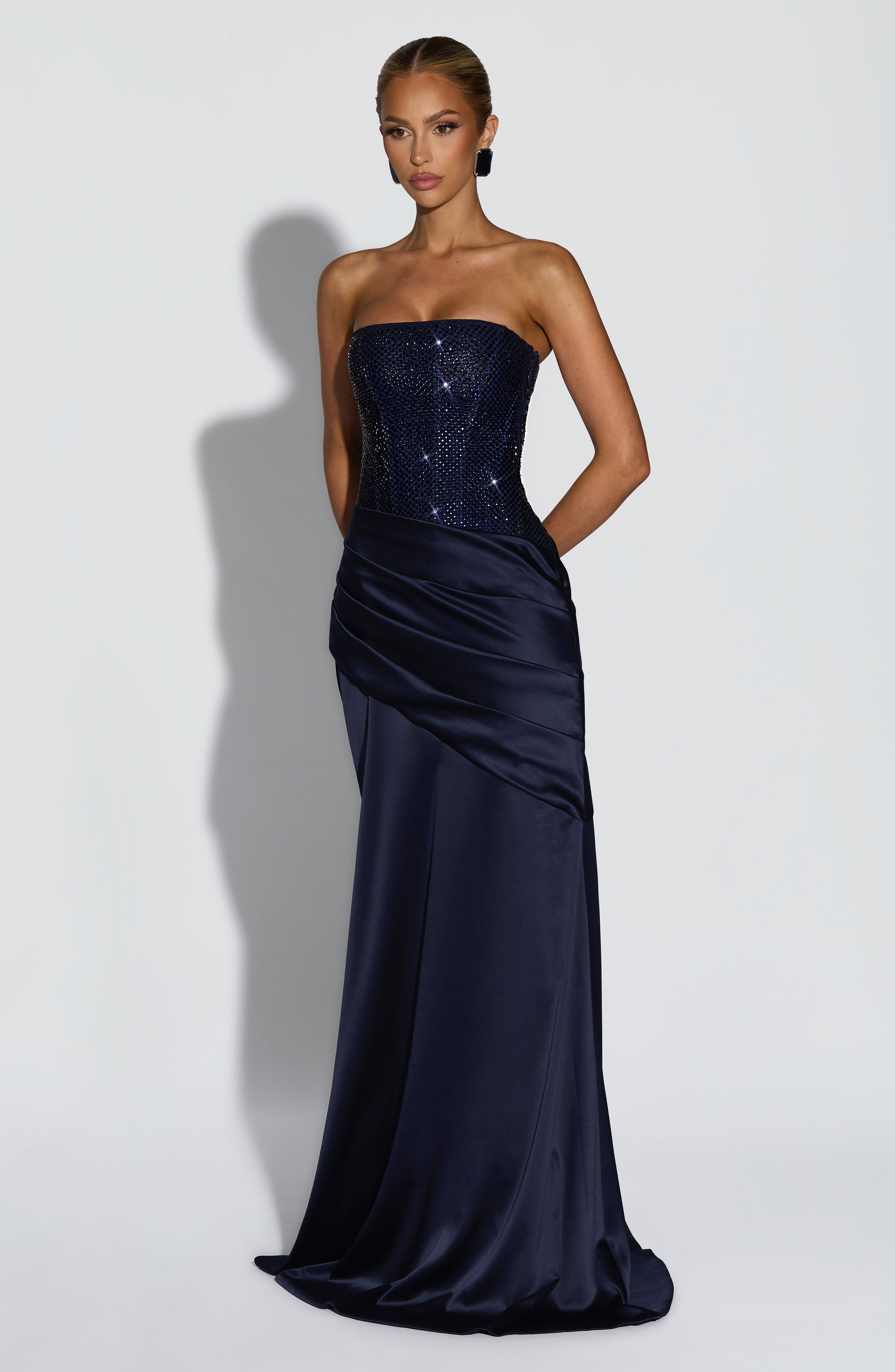 CELESTIA MAXI DRESS - NAVY