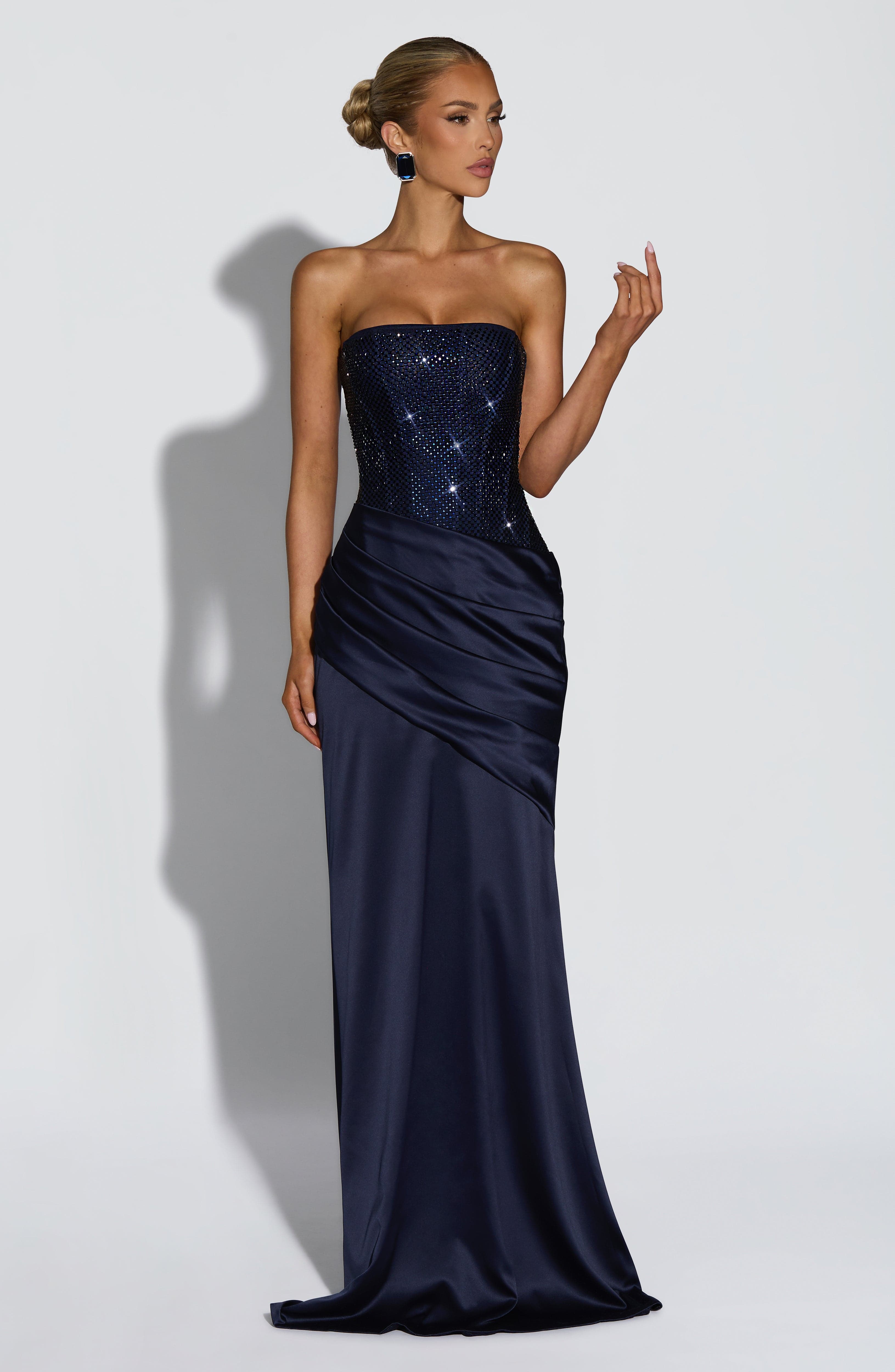 CELESTIA MAXI DRESS - NAVY