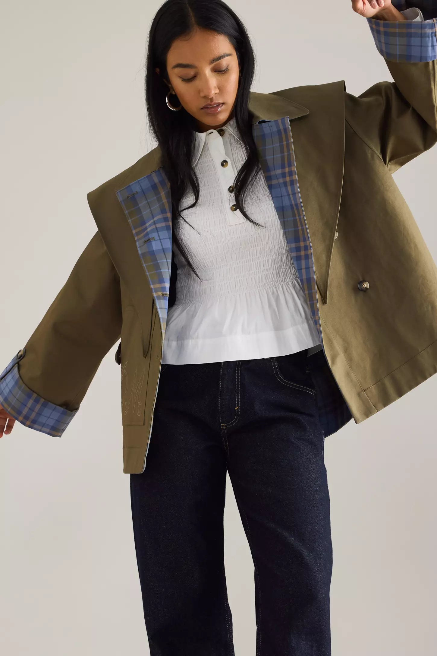 PLAID DOUBLE-SIDED COAT