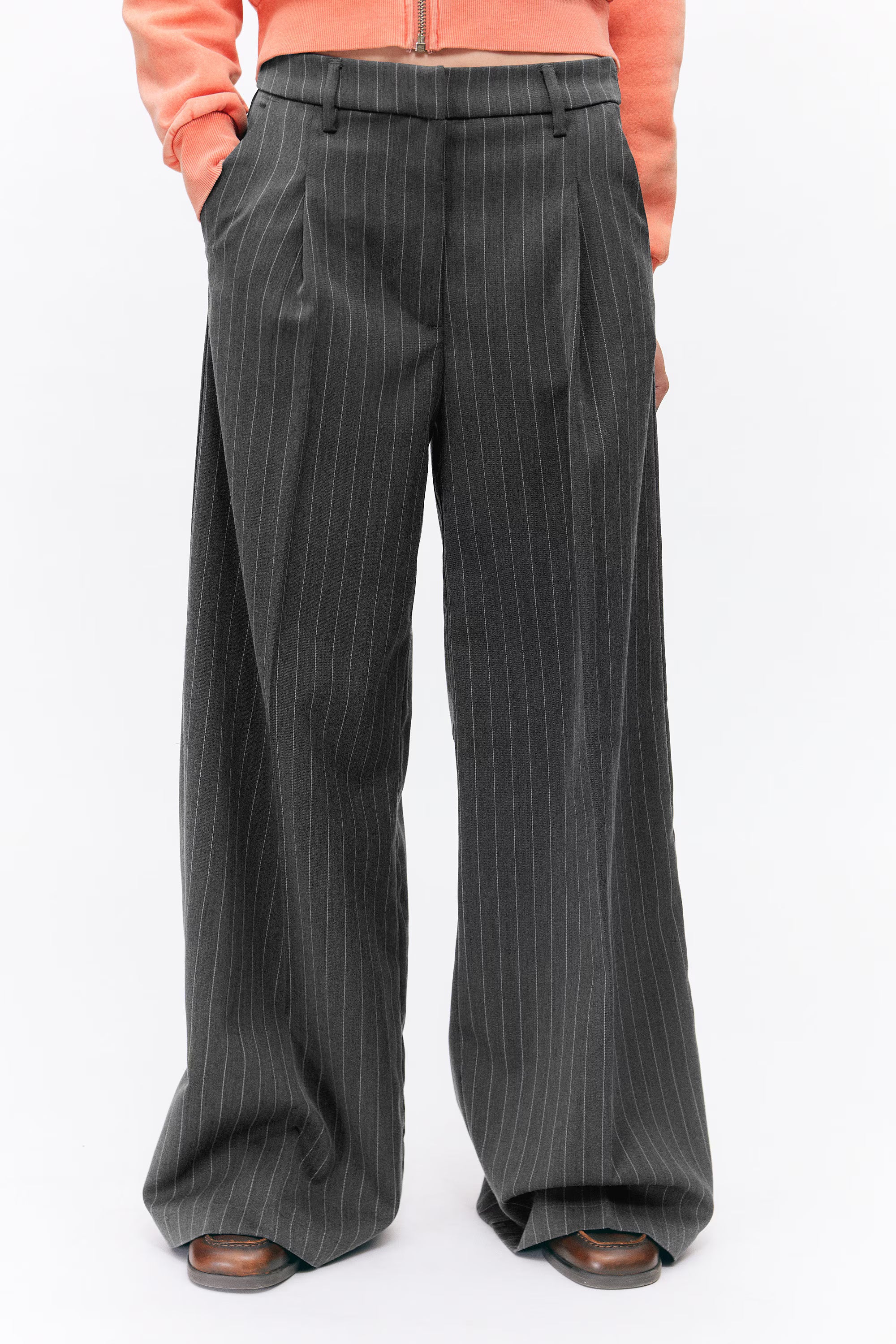 CREPE WIDE-LEG PANTS